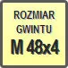 Piktogram - Rozmiar gwintu: M 48x4